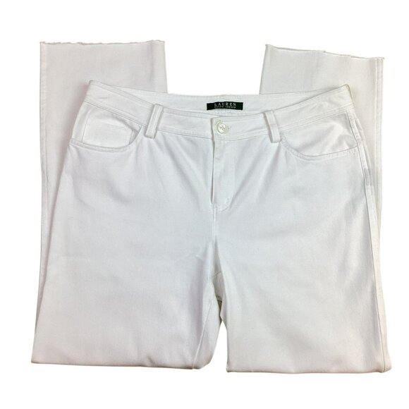 Lauren Ralph Lauren Womens 10 Straight Leg White Jeans - Picture 8 of 12